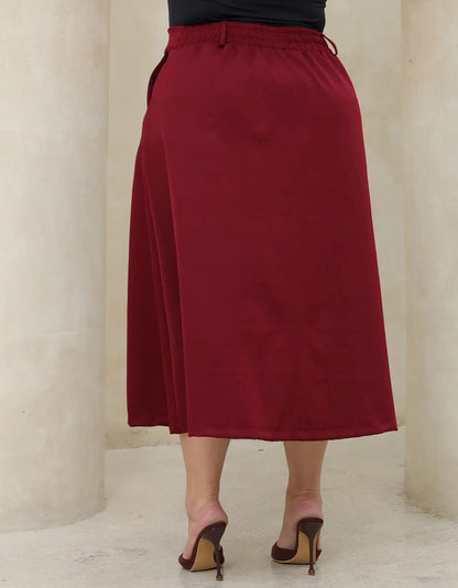 Saia Alfaiataria Feminina Plus Size Midi Evangélica Casual