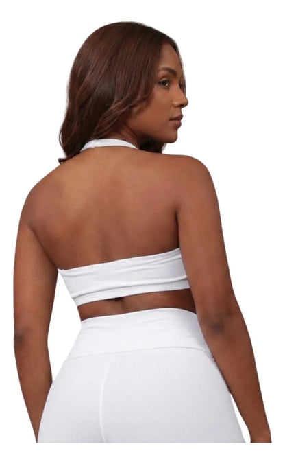 Top Halter Fitness Frente Unica Suplex Bojo Removìvel Yoga