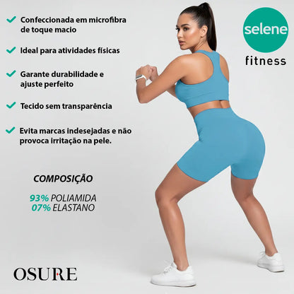 Short Selene Poliamida Zero Transparência Bermuda S/ Costura