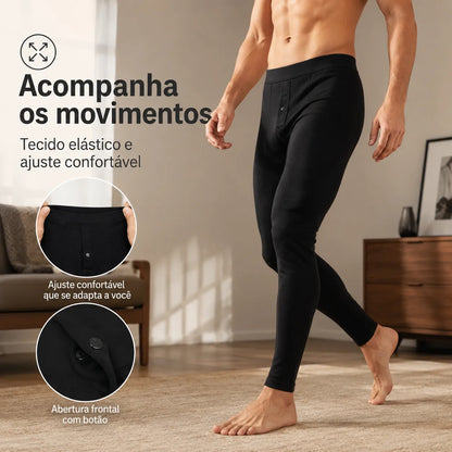 Calça Térmica Flanelada Segunda Pele Inverno Masculino Frio