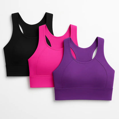 Kit 3 Croppeds Academia Ginástica Fitness Top Nadador Yoga