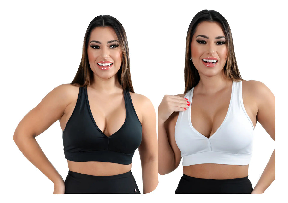 Kit 2 Top Nadador Academia Fitness ,liso C/bojo Para Malhar