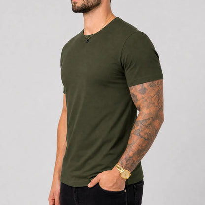 Camiseta Basica Masculina Algodão Lisa Malha Peruana Premium