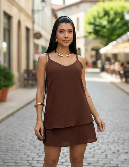 Vestido Feminino Ísis Leve Fluido Casual Elegante Duna para o Verão