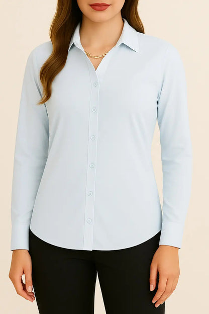 Camisa De Botão Sofisticada Feminina Alta Qualidade Sale 40%
