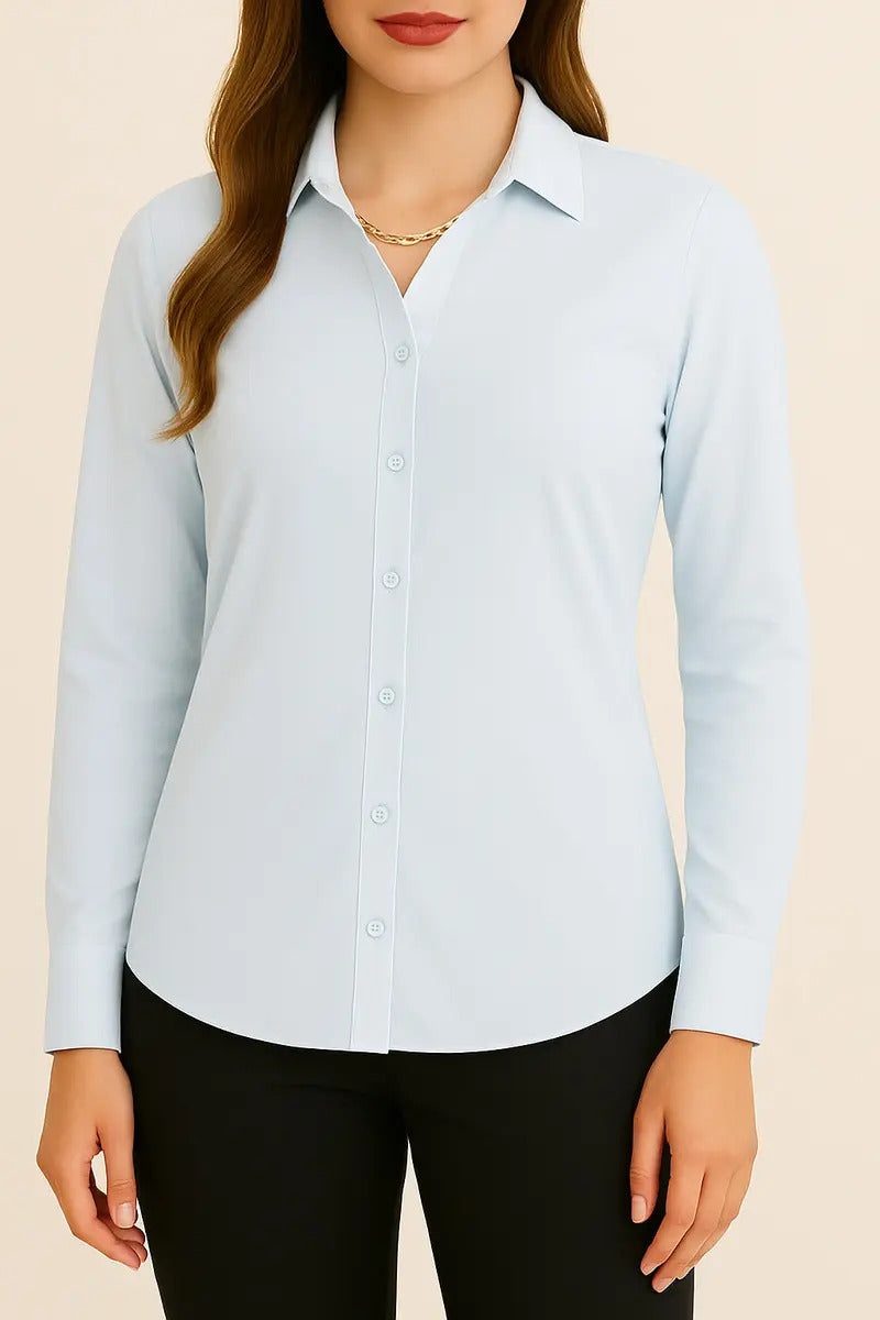 Camisa De Botão Sofisticada Feminina Alta Qualidade Sale 40%