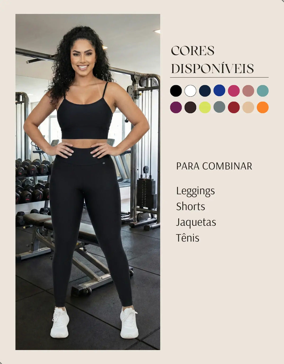 Kit-2 Top Alcinha Fina Academia Fitness C/ Bojo Suplex Power