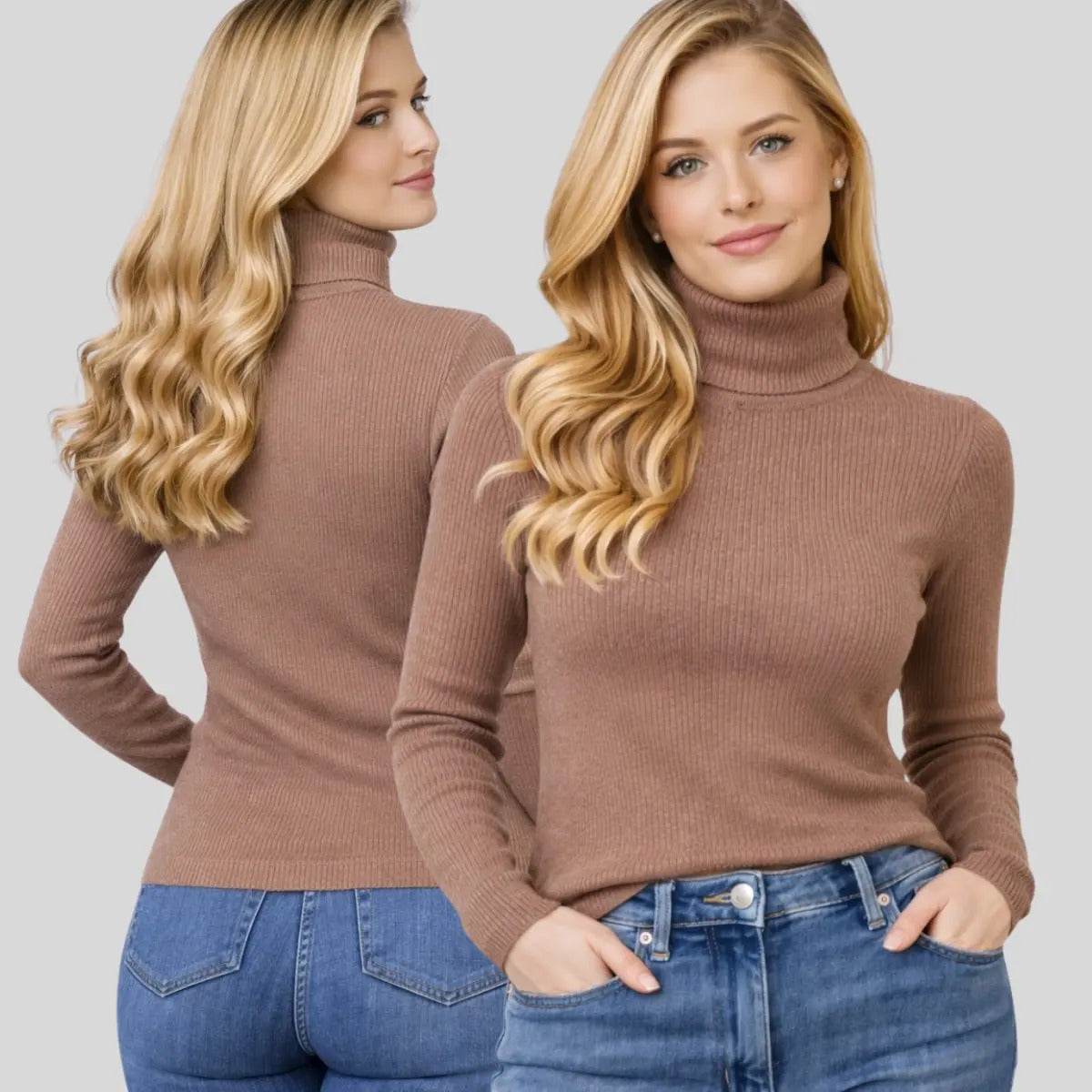 Blusa Cacharrel Feminina Tricô Lã Blusinha Gola Alta Rolê