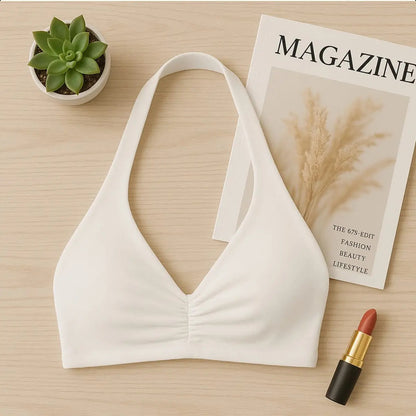 Top Halter Fitness Frente Unica Suplex Bojo Removìvel Yoga
