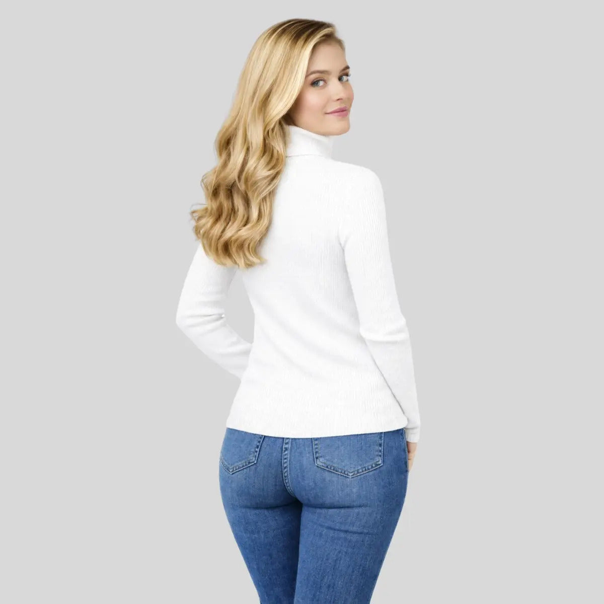 Blusa Cacharrel Feminina Tricô Lã Blusinha Gola Alta Rolê