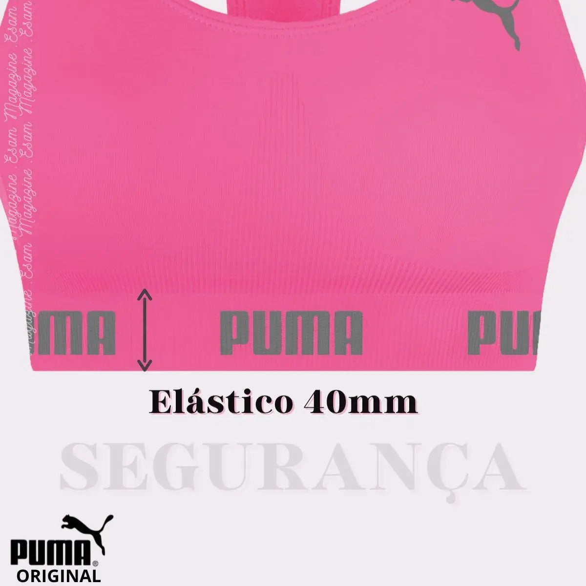 Top Puma Academia Fitness Original Nadador Alta Sustentação