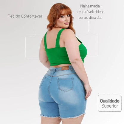 Top Plus Size Alça Larga Reforçado Feminino Modelador G4