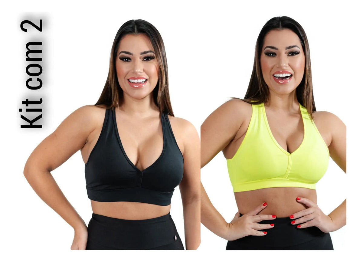 Kit 2 Top Nadador Academia Fitness ,liso C/bojo Para Malhar