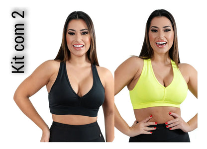 Kit 2 Top Nadador Academia Fitness ,liso C/bojo Para Malhar