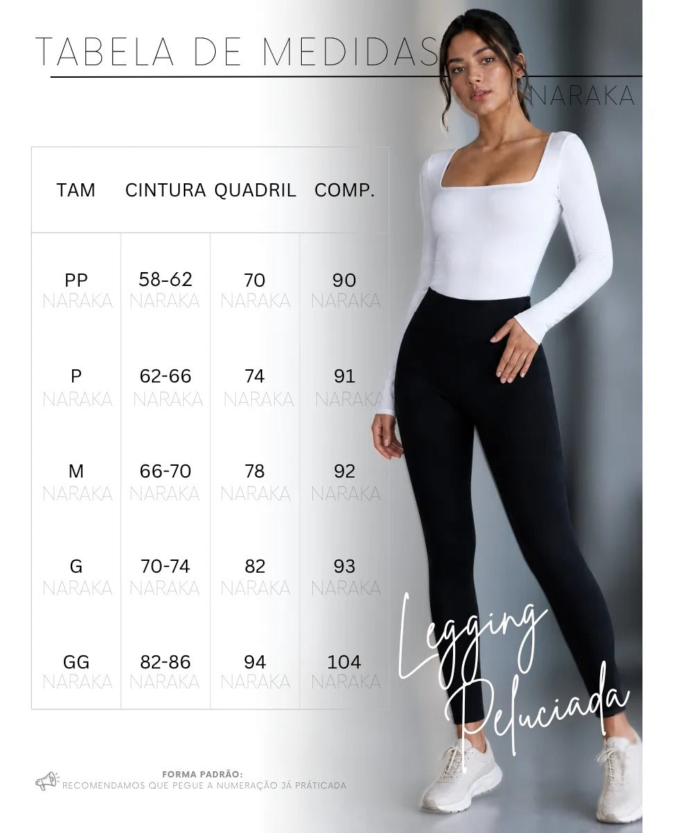 Calça Legging Flanelada Grossa Zero Transparência Inverno