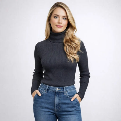 Blusa Cacharrel Feminina Tricô Lã Blusinha Gola Alta Rolê