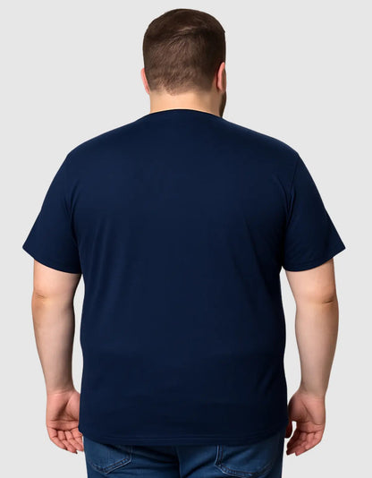 Camiseta Plus Size Masculina De Algodão Básica Lisa Grande