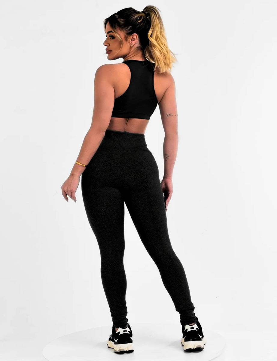 Calça Legging Leg Zero Transparência Cintura Alta Academia