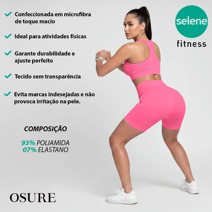Short Selene Poliamida Zero Transparência Bermuda S/ Costura
