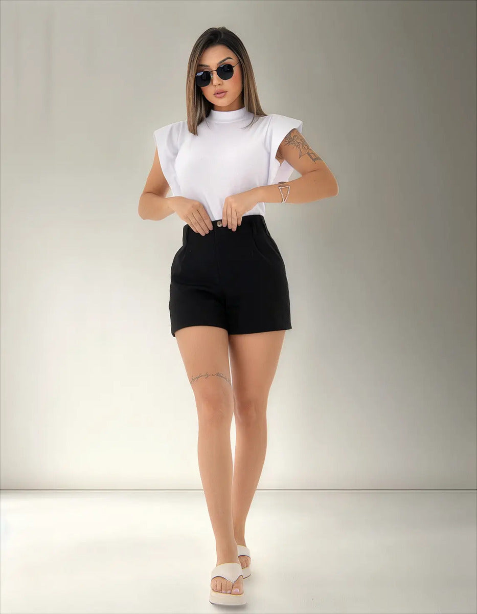 Blusa Feminina Social Manga Morcego Muscle Tee Luxo