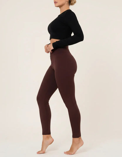 Calça Legging Montaria Flanelada Cintura Alta Modeladora