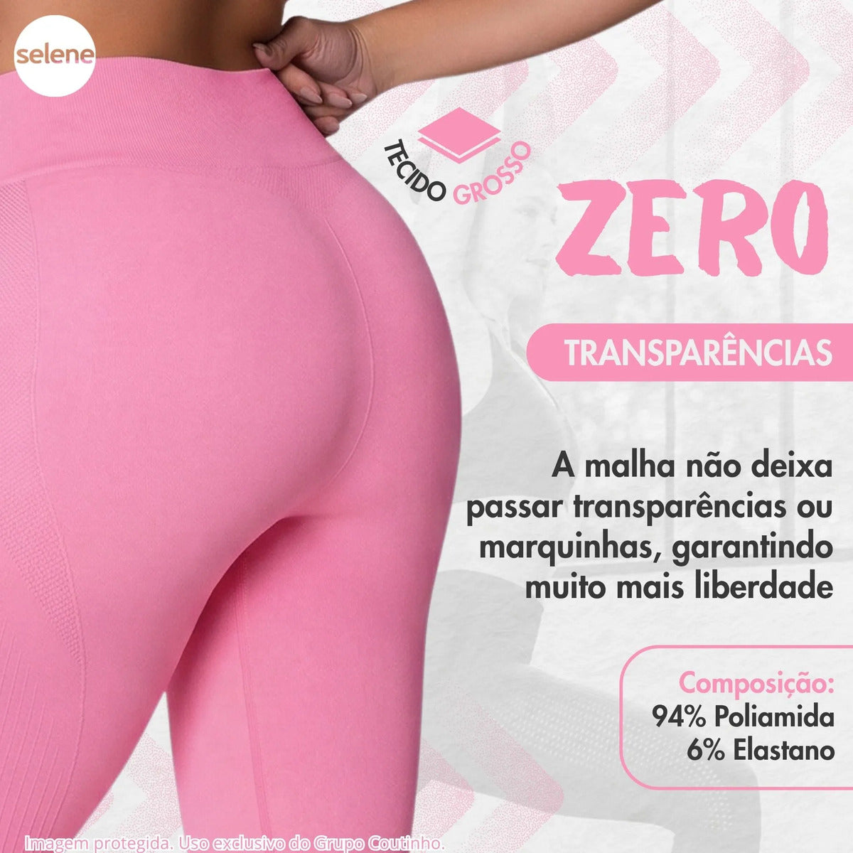 Legging Fitness de Treino Zero Transparência Selene