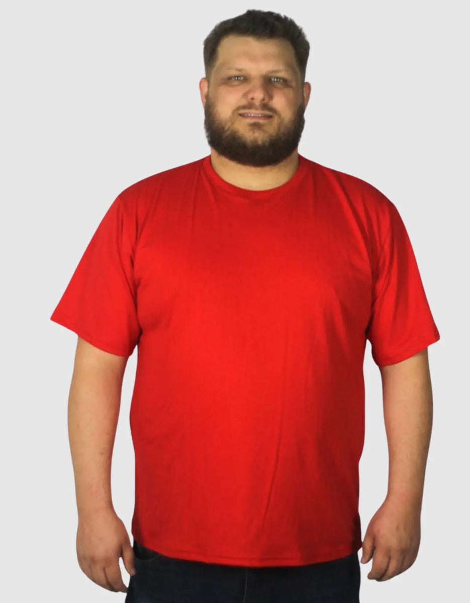 Camiseta Plus Size Masculina De Algodão Básica Lisa Grande