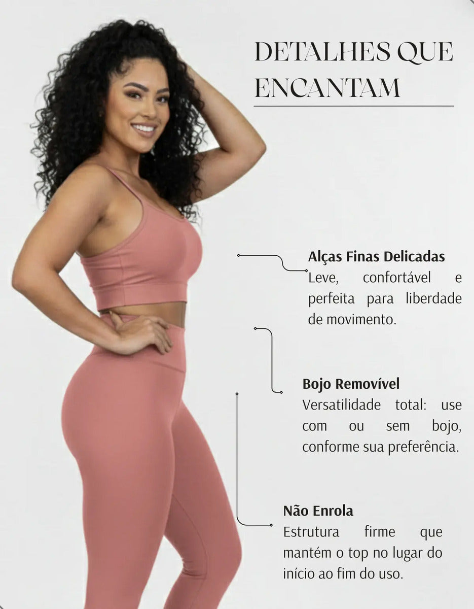 Top Fitness Academina De Alcinha Fina Com Bojo