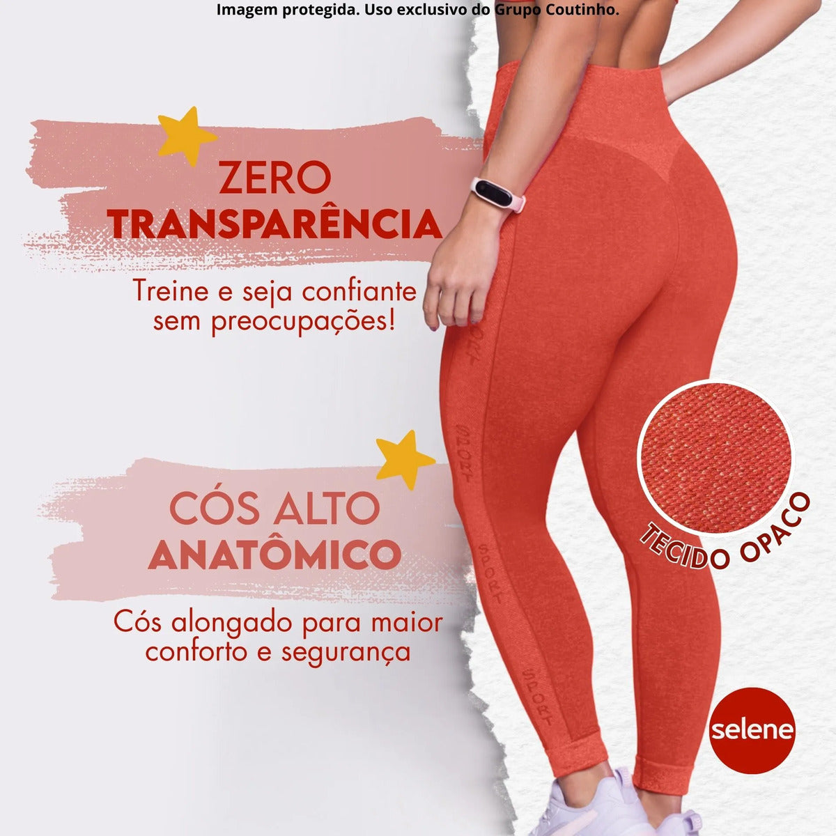 Calça Legging Fitness Academia Selene Levanta Bumbum