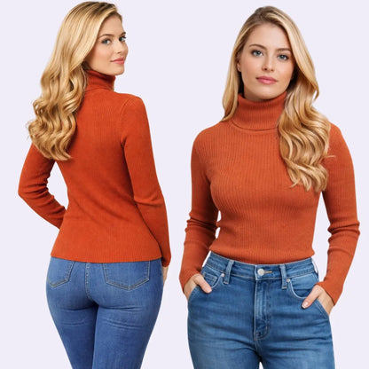 Blusa Cacharrel Feminina Tricô Lã Blusinha Gola Alta Rolê
