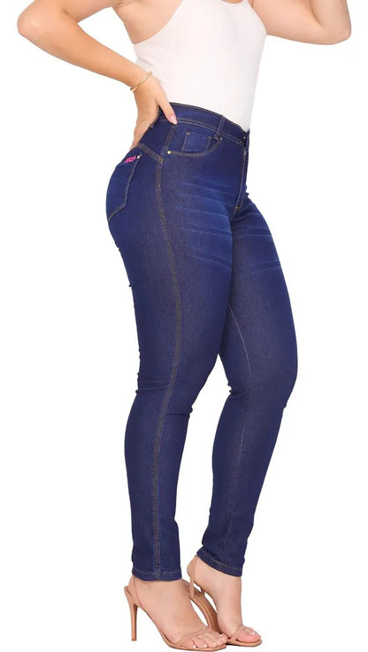 Kit 3 Calça Jeans Feminina Cintura Alta C/ Elastano Lycra