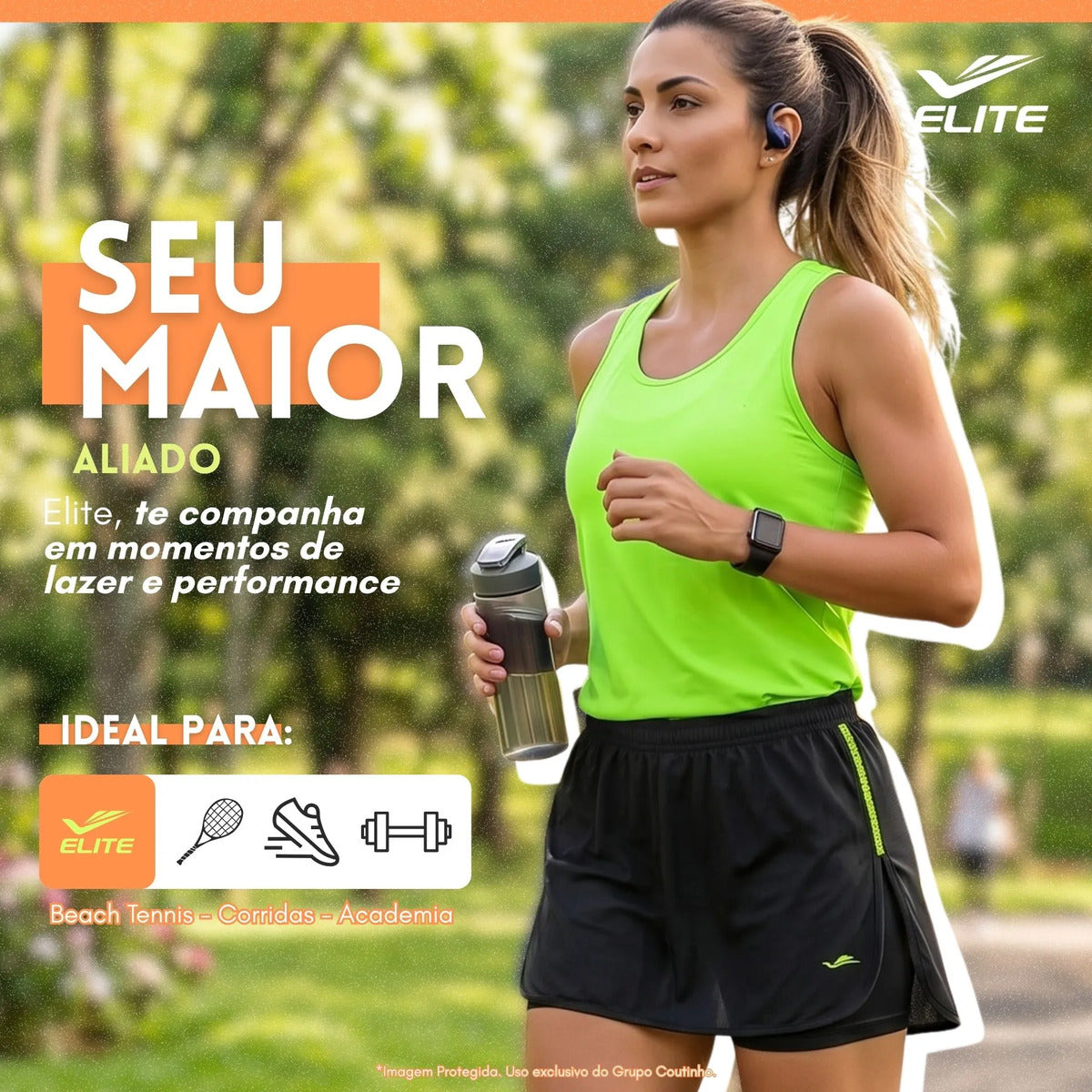 Short Feminino Academia Saia Fitness Corrida Poliamida Elite