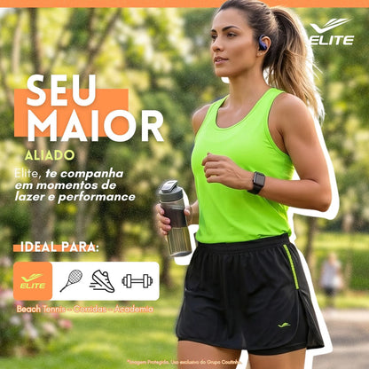 Short Feminino Academia Saia Fitness Corrida Poliamida Elite