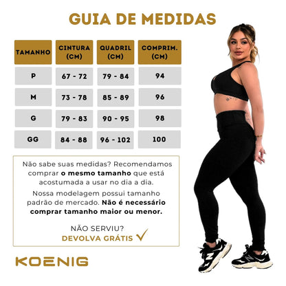 Calça Legging Leg Zero Transparência Cintura Alta Academia