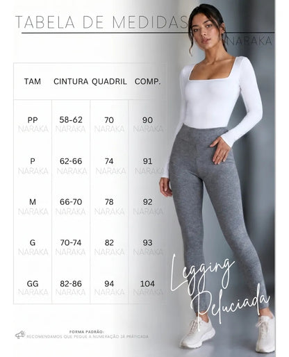 Calça Legging Flanelada Grossa Zero Transparência Inverno