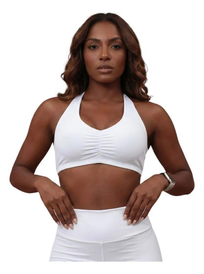 Top Halter Fitness Frente Unica Suplex Bojo Removìvel Yoga