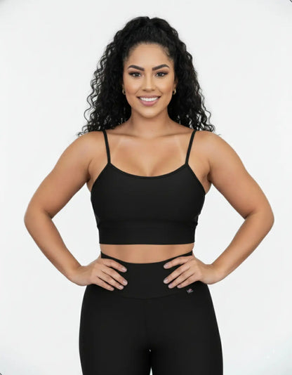 Kit-2 Top Alcinha Fina Academia Fitness C/ Bojo Suplex Power
