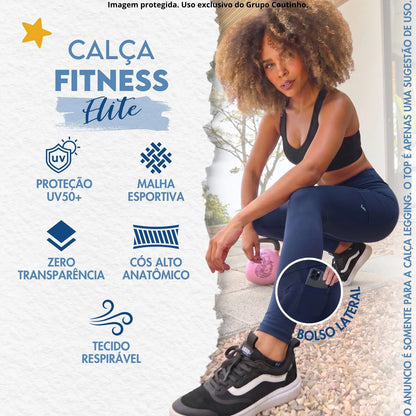 Legging Academia Fitness Com Bolso Zero Transparência Elite
