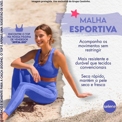 Calça Legging Fitness Academia Selene Levanta Bumbum