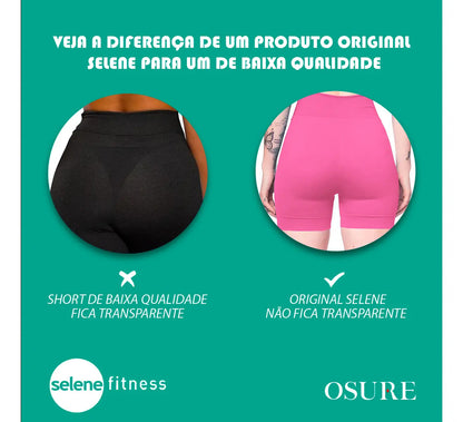 Short Selene Poliamida Zero Transparência Bermuda S/ Costura