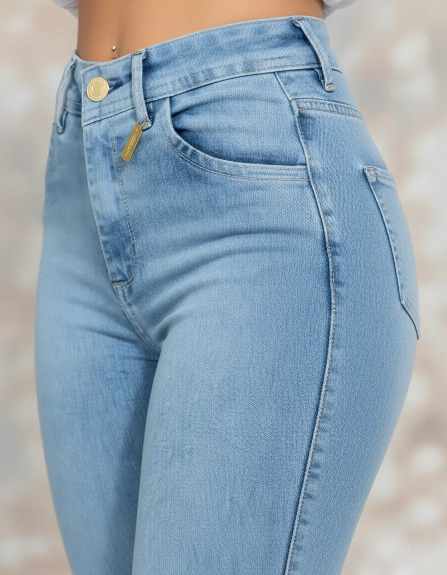 Calça Jeans Feminina Cós Alto Empina Bumbum Patria Brasil