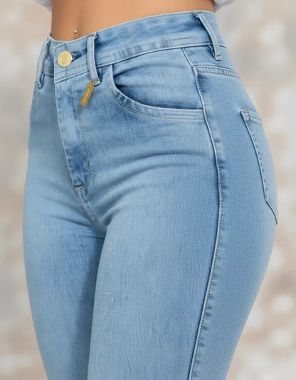 Calça Jeans Feminina Cós Alto Empina Bumbum Patria Brasil