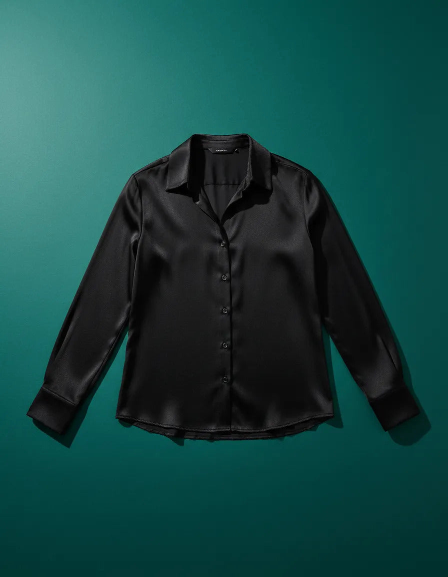 Camisa Social Feminina Crepe Leve Seda Blusa Luxo Sale 40%