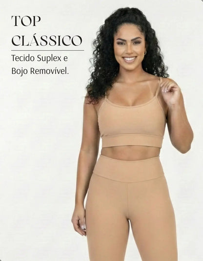 Top Fitness Academina De Alcinha Fina Com Bojo