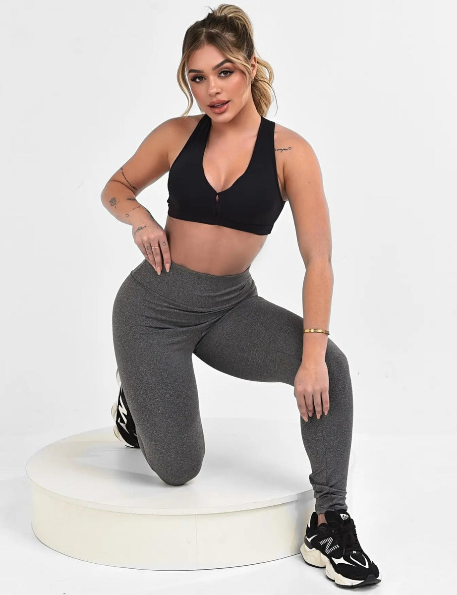 Calça Legging Leg Zero Transparência Cintura Alta Academia