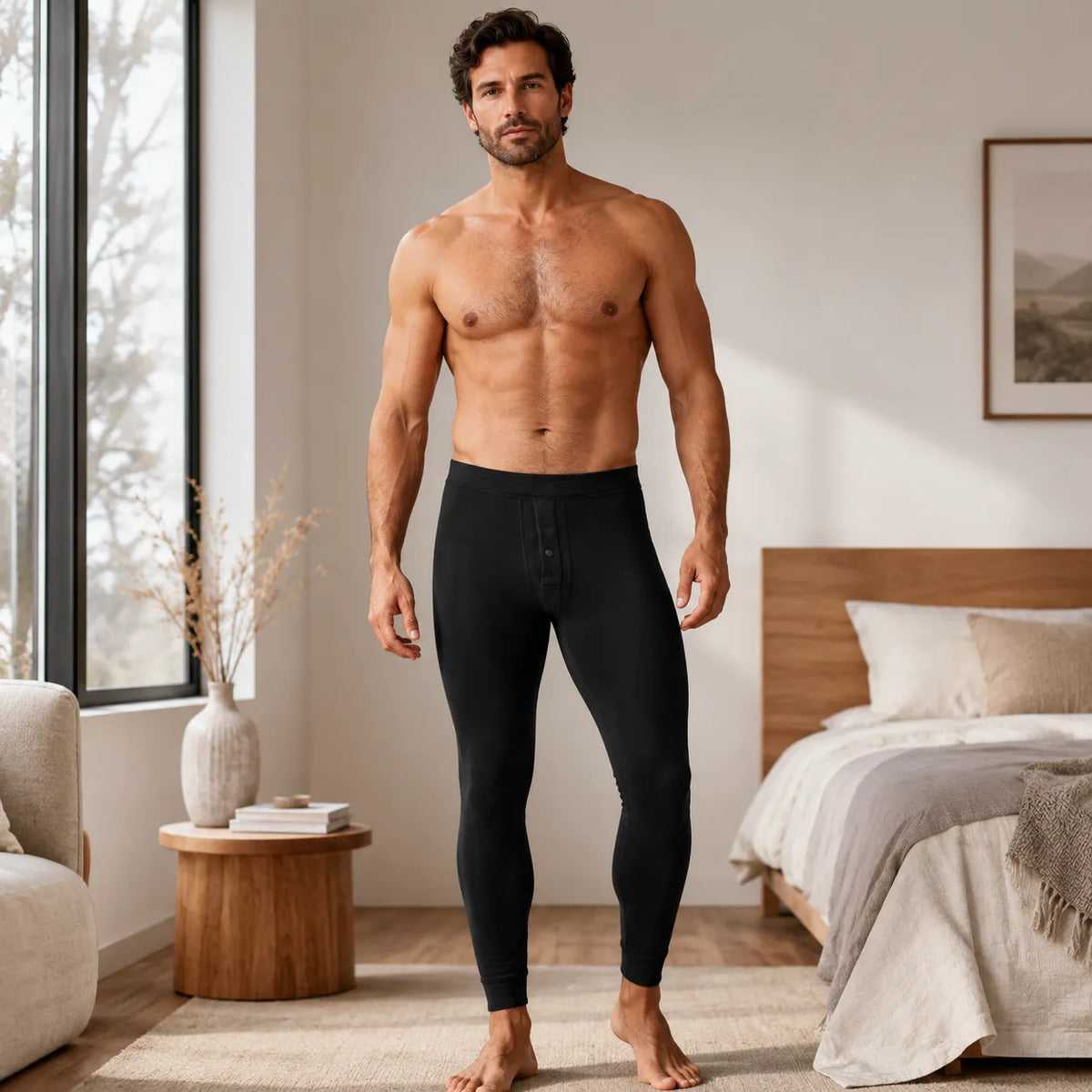 Calça Térmica Flanelada Segunda Pele Inverno Masculino Frio