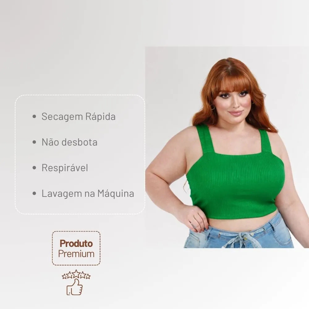 Top Plus Size Alça Larga Reforçado Feminino Modelador G4