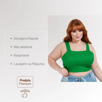 Top Plus Size Alça Larga Reforçado Feminino Modelador G4