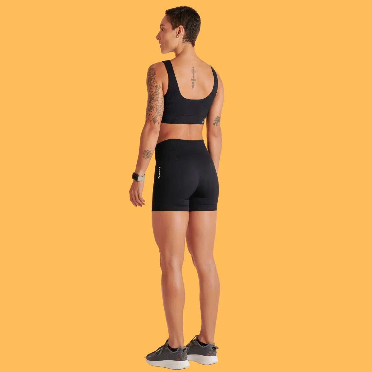 Short Feminino Lupo Modela Bumbum Sport Cós Alto Anatomico