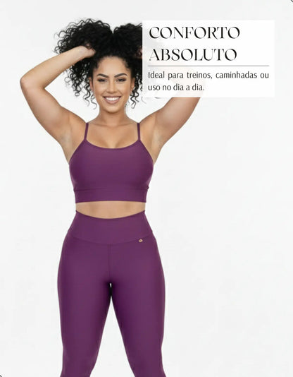 Top Fitness Academia Alça Fina Costa Aberta Feminino